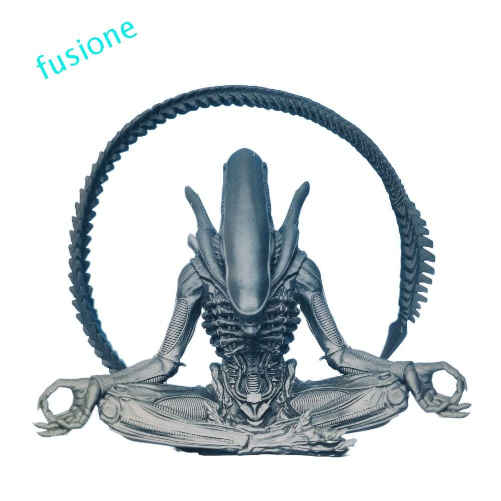 FUSIONEDGE Xenomorph รุ่น, Aliens Romulus การทําสมาธิ Xenomorph รูป, ตกแต่งเดสก์ท็อป Cross- ขา 3D กา