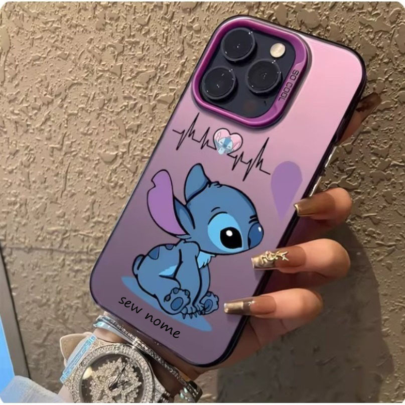 Realme Note 50 Note 60 60x C75 C65 C61 C63 C67 C55 Custom ชื่อกรณี Disney Stitch Case ทนทานกันกระแทก