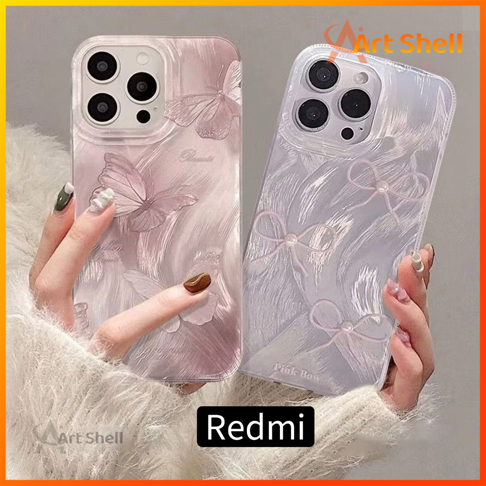 AS4250 SS1007 SOFTCASE CASING COVER BUTTERFLY และ PITA COMPATBL สําหรับ Redmi หมายเหตุ 8 9 10 11 Pro