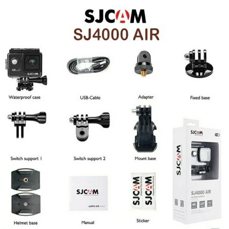 SJCAM SJ4000 AIR 4K WIFI Action camera กล้องกันน้ำ กล้องติดหมวก ของแท้ รับประกัน 1 ปี thumbnail 9