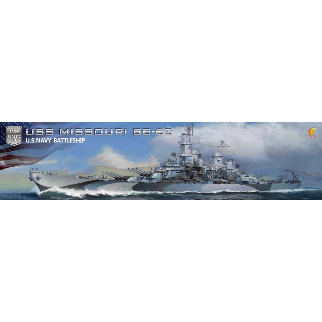 Very Fire 1/350 USS Missouri เรือรบเวอร์ชันขั้นสูง VF350909โฆษณา