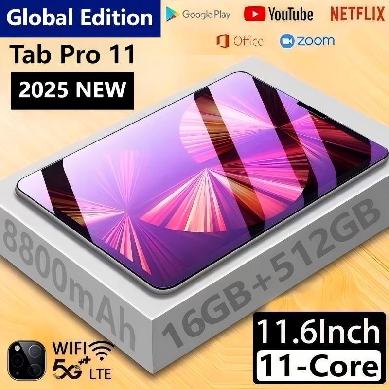 2026 New Tablet Pro11 11.6นิ้วRAM16G ROM512G Android12 5G 8800mAh แท็บเล็ตส่วนลดเดิมขายใหญ่ของแท้แท็บเล็ตราคาถูก