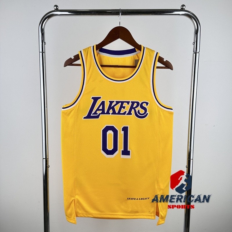 Hot Pressed Mens Los Angeles Lakers HONG EUNCHAE Yellow Basketball LE SSERAFIM Jersey
