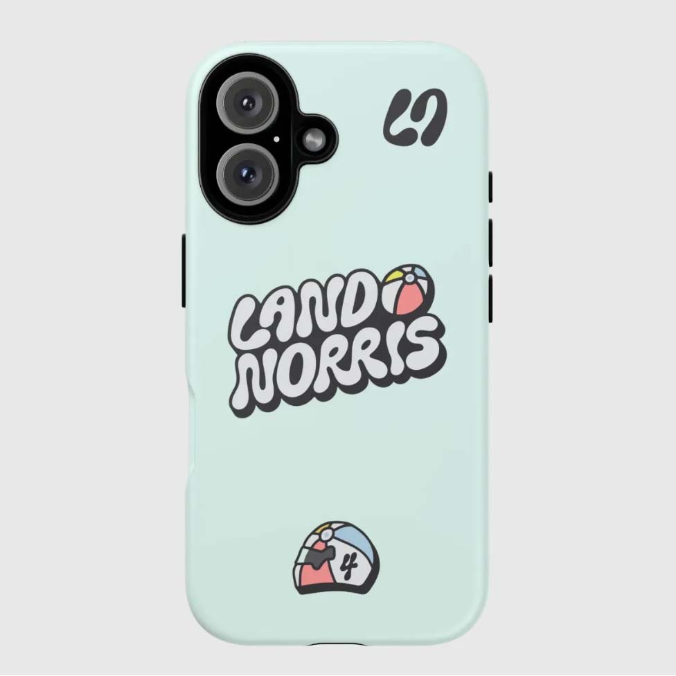 เคสโทรศัพท์เหมาะสําหรับiPhone Lando Norris Miami Beach F1เคสโทรศัพท์สําหรับiPhone16pro/15 Shock-resistant 14 Two-in-One 13/12/11/xs Double-Layerป้องกันกรณี80KN