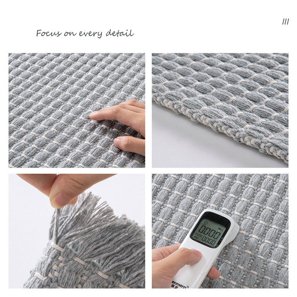 ถูกที่สุด Carpet Cotton With Tassel Hand Knotted Woven รูปที่ 6