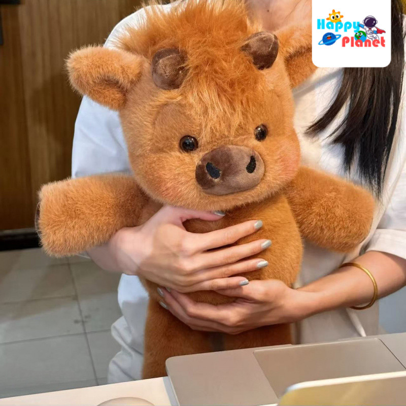 ของเล่นตุ๊กตาวัวสก็อตติชไฮแลนด์ หมอนวัวน่ารักสำหรับเด็ก หมอนวัวไฮแลนด์ที่สร้างสรรค์ ของขวัญตุ๊กตาเพื่อความสบายสำหรับเด็ก