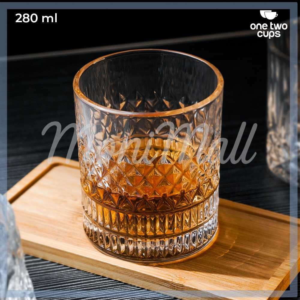 One Two Cups Old Fashion Rock Glass Whisky Cocktail Glass 280ml - YJ10