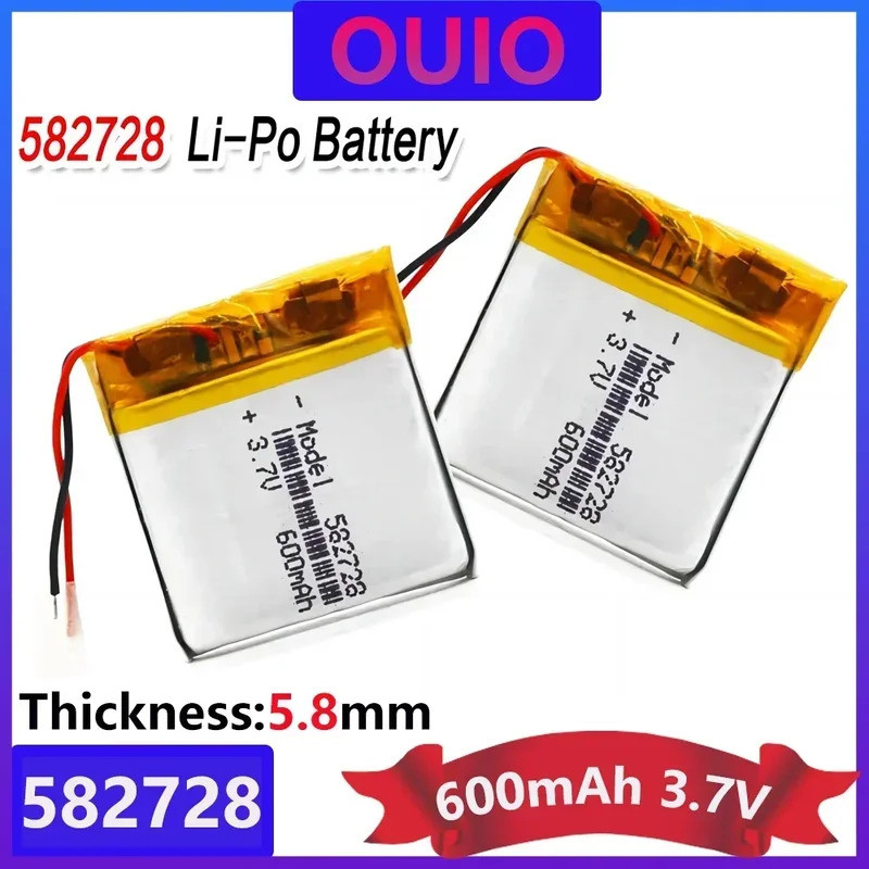 3.7V 600mAh582728 Rechargeable li-Polymer Li-ion Battery For Q50 G700S K92 G36 Y3 Children's Smart W