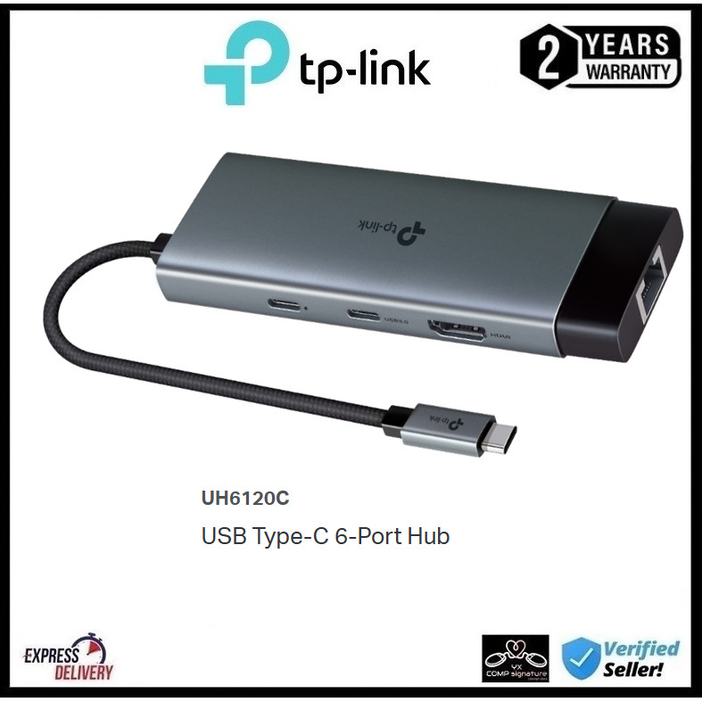 TP-Link UH6120C UH9120C USB-C USB Type-C Hub ถึง HDMI 4K @ 60Hz Ethernet PD USB 3.0 อะแดปเตอร์สําหรั