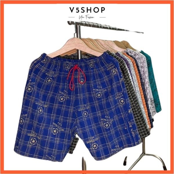 Combo of 10 กางเกงขาสั้นผู้ชาย b ขนาดพร้อมกระเป๋าเชือกรูดยางยืดสุดเท่ QD35