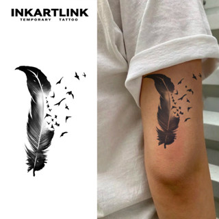 Inkartlink Magic tattoo ขนนก สติกเกอร์รอยสักชั่วคราว รอยสักม…