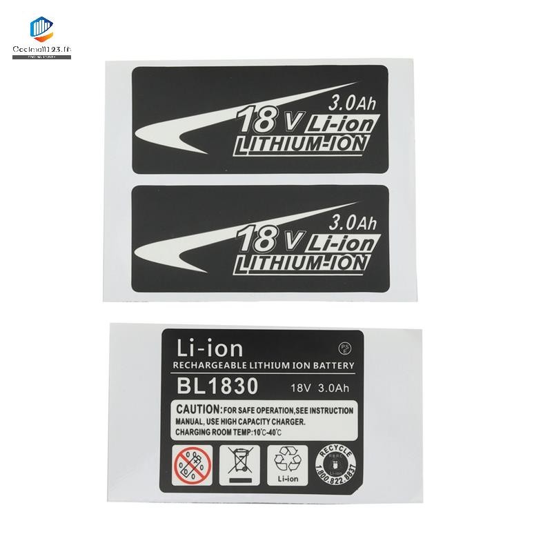 10 ชุด BL1830 Label แบตเตอรี่ลิเธียมไอออน 18V ป้ายสติกเกอร์เหมาะสําหรับ 18V โลโก้แบตเตอรี่ .coolmall123th ราคา ถูกที่สุด ดีลบีเคเค แกลเลอรีภาพที่ 2