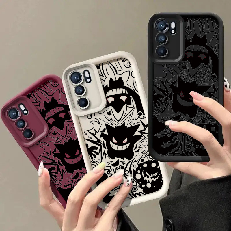 สําหรับOppo Reno 6 pro plus 4 3 2 7Z 8Z 5Z 2Z 2F 4G 5G Anti Fallกันฝุ่นMatte Shellฝาครอบป้องกันรูปแบ