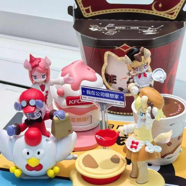 Kfc Melusine ของเล่น KFC Genshin Impact Melusine Co แบรนด์ Pastry Chef Barista จัดส่งคนทาร์ตไข่ Chef