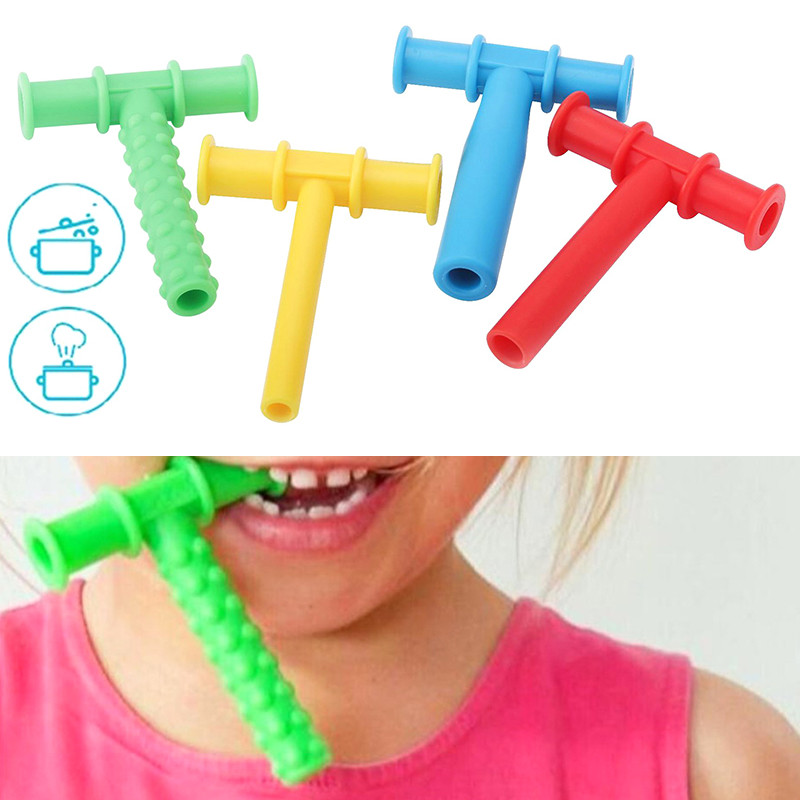 กัดฟันของเล่นเด็ก Chewing Tube Speech Therapy ฟันนวดเด็ก Talk เครื่องมือสําหรับออทิสติก Sensory พูดช่องปากกล้ามเนื้อการฝึกอบรมการฟื้นฟูสมรรถภาพ