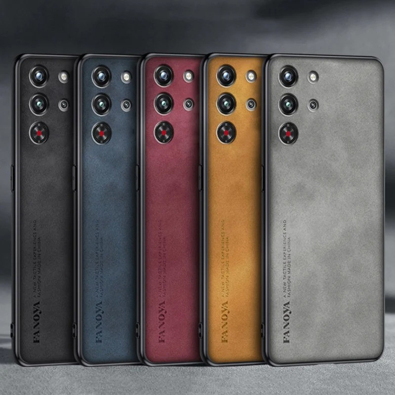 สําหรับ ZTE nubia Red Magic 10 Pro / Red Magic 10 Pro + หรูหราธุรกิจ Retro หนังยางนุ่ม TPU Case Cove
