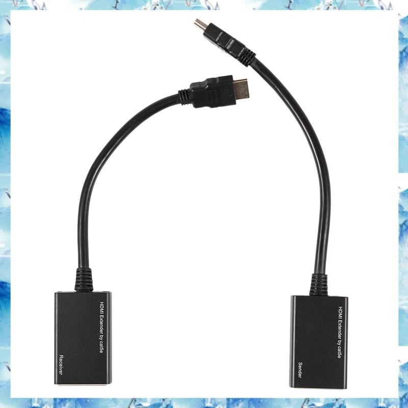 [ ] Over RJ45 CAT5e CAT6 UTP LAN Ethernet Extender Repeater 1080P 3D ถึง 100ft