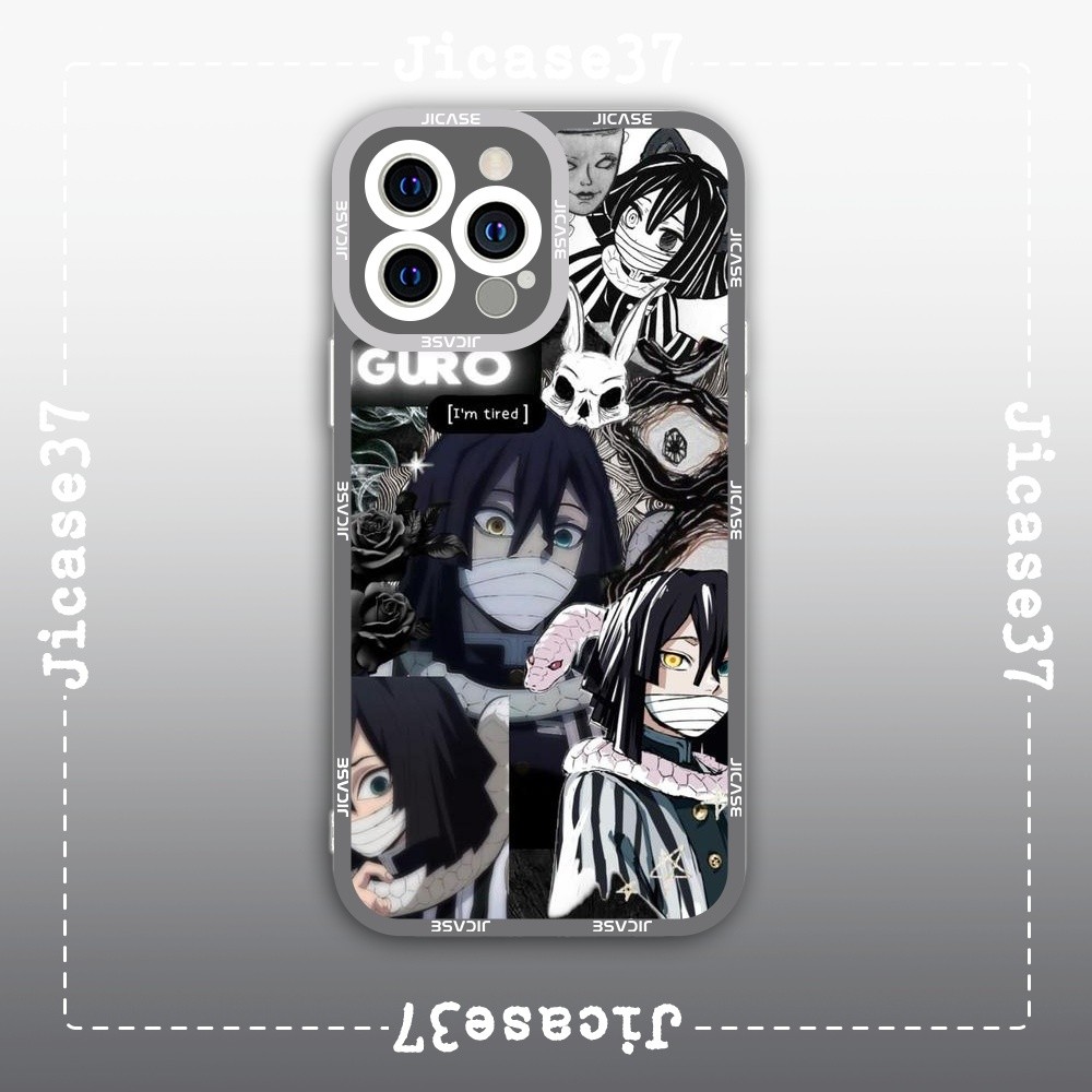 เคส iPhone Square Edge Samsung Xiaomi Oppo Anime Kimetsu no yaiba Demon Slayer Sword Character Iguro