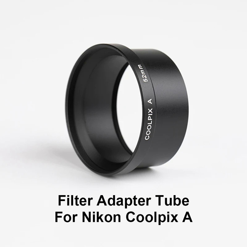 Filter Adapter Tube 52mm Metal for Nikon Coolpix A camera replacement for UR-E24 for filter lens hoo