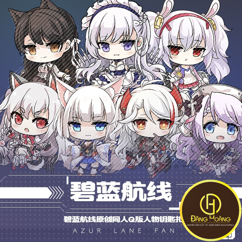 พวงกุญแจ Azur Lane Collegagues พร้อมตัวยึด-DH