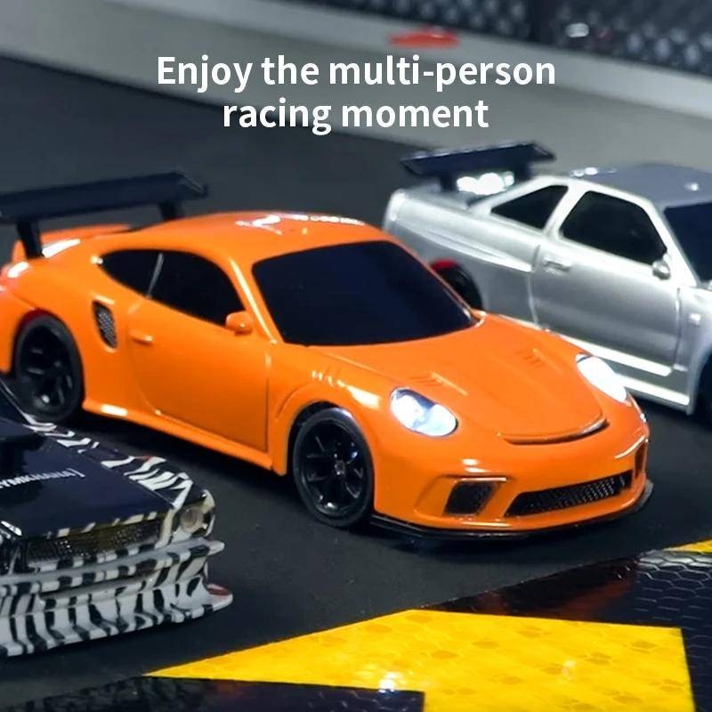 1/43 2.4G Mini RC Drift รถ 4WD Full Proportional คันเร่งรีโมทคอนโทรลรถ Professional GTR รุ่นความเร็วสูง Racing ของเล่น