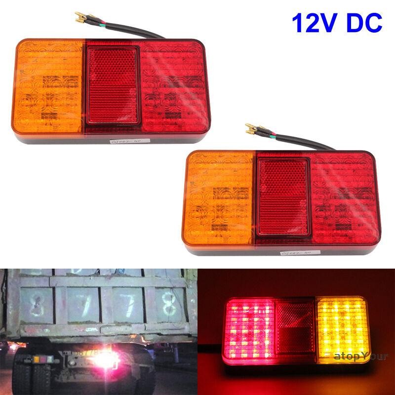 Eatopyour] 10LED ไฟท้ายด้านหลังโคมไฟ Lorry Truck Trailer Caravan Bus Motorhome 12V ใหม่