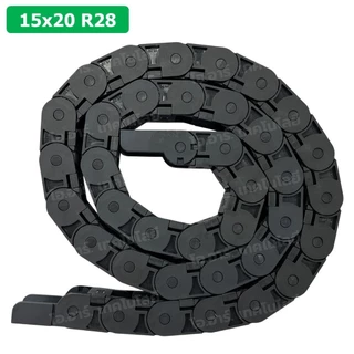 DC-15x20 R28 รางกระดูกงู รางสายไฟ 15x20x1000mm Drag chain engraving machine รางกระดูกงูร้อยสายไฟ Cable Dragchain รางร...