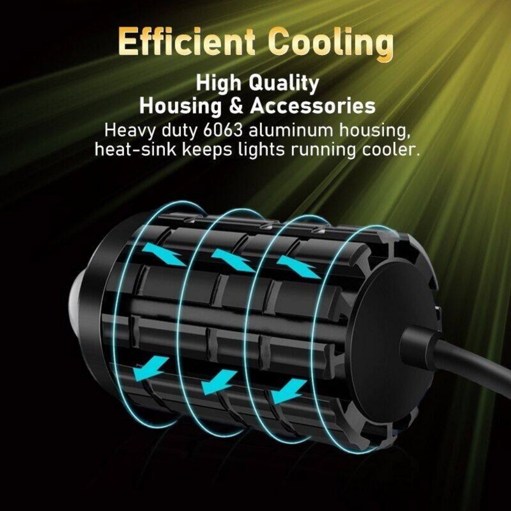 [ซื้อ 2 แถม 2] คู่ขับรถจักรยานยนต์มินิไฟ LED กันน้ำสีขาวสีเหลืองคู่ 20W * 2 ไฟมอเตอร์ ไฟมอเตอร์ไซค์ไฟสปอร์ตไลท - รูปที่ 3