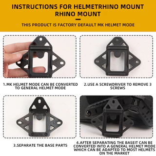 Booiu VAS หมวกกันน็อค Shroud Modular Bungee Wilcox L4 NVG Mount Adapter สําหรับ FAST MICH WENDY ยุทธวิธี Bulletproof หมวกกันน็อค NVG Brack