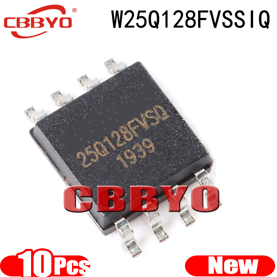 10 ชิ้นใหม่เอี่ยม W25Q128FVSSIQ W25Q128FVSQ 25Q128FVSSIQ 25Q128FVSSQ 25Q128 sop-8