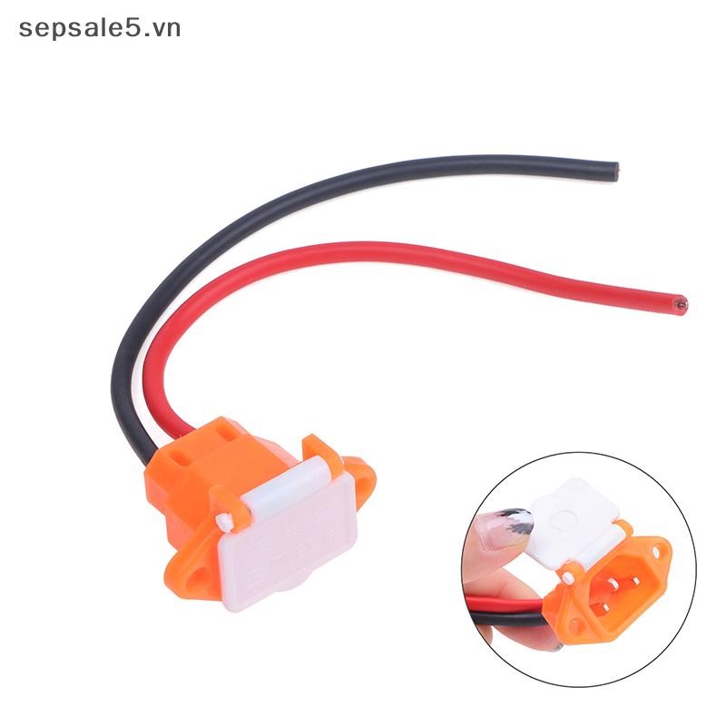 [Hot-d] E-bike Scooter Connector Plug สามซ็อกเก็ตชาร์จแนวตั้งพร้อมสายไฟ 12AWG สําหรับ 36V 48V Univer