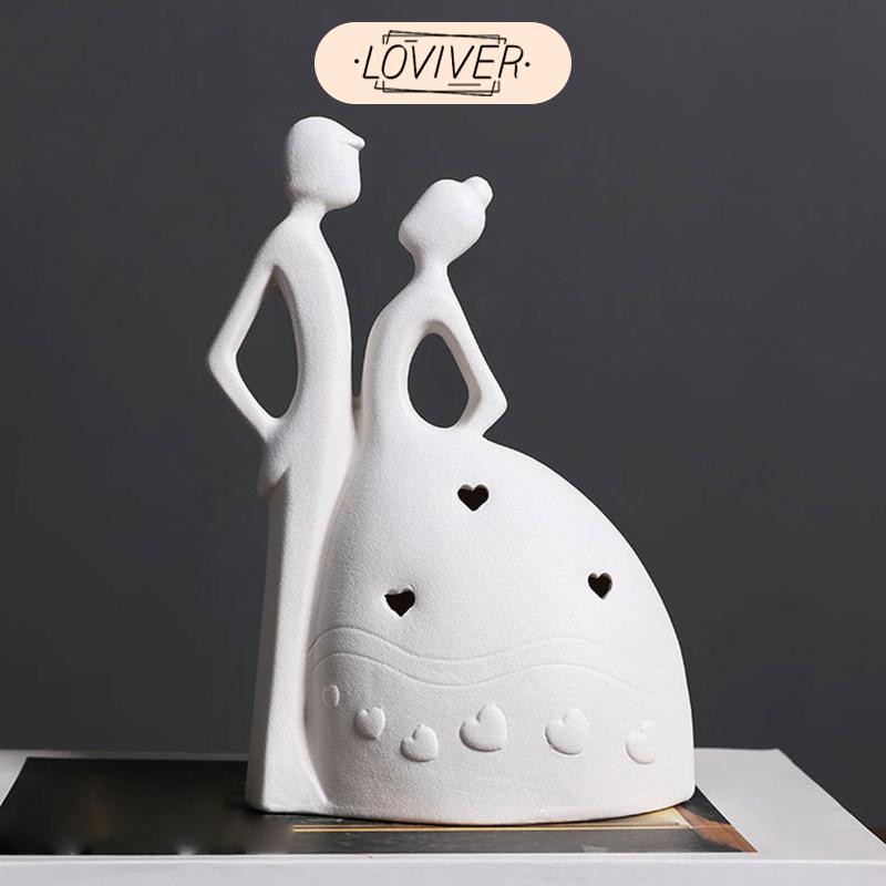 LOVIVER รูปปั้นคนรักเครื่องประดับงานฝีมือศิลปะประติมากรรมสําหรับครบรอบ