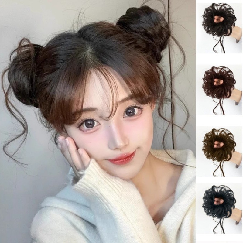 Dragon Beard Side Ball Hair Band สําหรับผู้หญิงทุกวันจําลองผม Bun Headwear