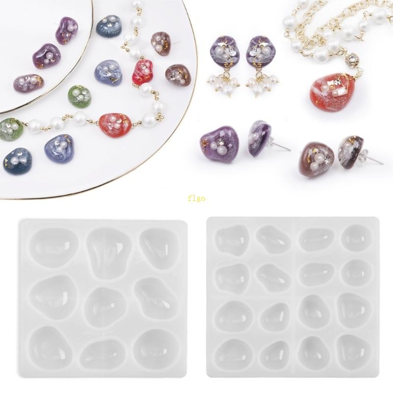 Flgo แม่พิมพ์ซิลิโคนใสสร้างรูปแบบหิน Moulds อุปกรณ์หัตถกรรมจี้ทําแม่พิมพ์ที่สมบูรณ์แบบสําหรับเครื่องประดับทํา Lo