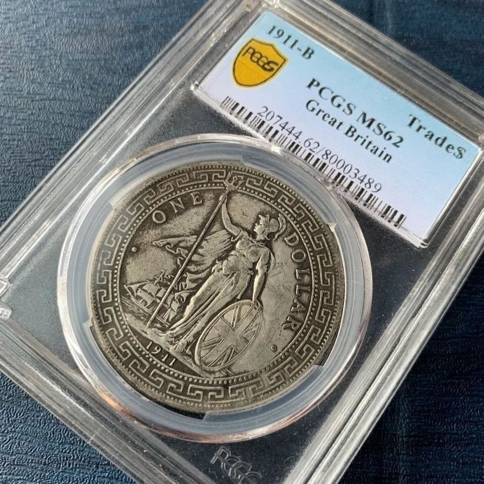 Pcgs สถานี ต่างประเทศ ติด หนึ่งหยวน เงิน dollar silicvpcgs สถานี 洋 一圆元小米新款大洋外国 老包金12.14
