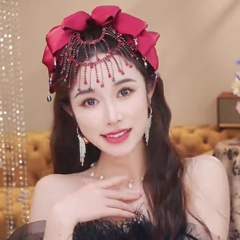 ความรู้สึกระดับไฮเอนด์หลายชั้นโบว์ฤดูใบไม้ผลิคลิปโซ่พู่กิ๊บแสดงปริมาณที่ดีงามซูเปอร์นางฟ้าอุปกรณ์ผมแฟชั่นใหม่