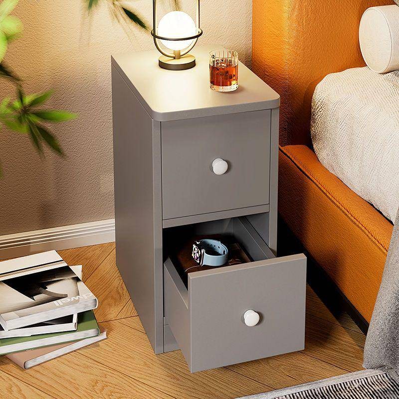 ชั้นวางช่องว่าง Nightstand ตู้ข้างเตียงมินิแคบสุดตู้เก็บของขนาดเล็ก