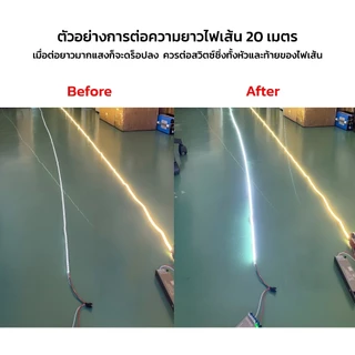 ไฟวิ่ง ไฟริบบิ้น ไฟมะรุม ไฟแช่ 24V ยาว10M LED 2835 126LED/M Strip Light 2835เอฟเฟกต์ 22โหมด