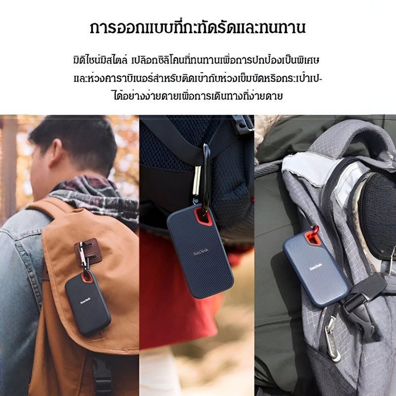 ✨กันน้ำ/กันกระแทกและป้องกันการตก✨เอสเอสดีแบบพกพาความจุขนาดใหญ่ไดรฟ์ความเร็วสูง/แท้ฮาร์ดไดรฟ์มือถือแข็งความเร็วสูง/64GB - รูปที่ 3