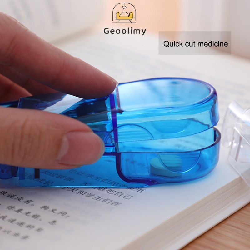 เครื่องตัดยา รุ่นใหม่ ใบมีดคม ที่แบ่งเม็ดยา ที่ตัดเม็ดยา ที่ตัดยา ที่แบ่งยา ตลับใส่ยา  ✨Geoo - รูปที่ 6