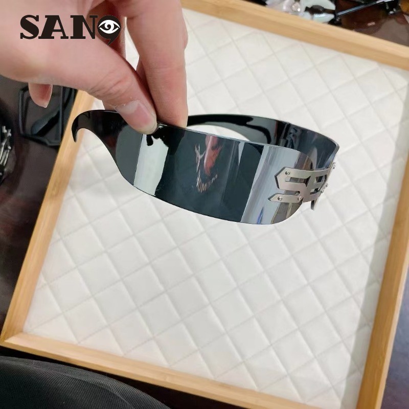 สินค้าพร้อมCOD (San9) 2024 SEX Fashion Future Technology แว่นกันแดดฮิปฮอป#4