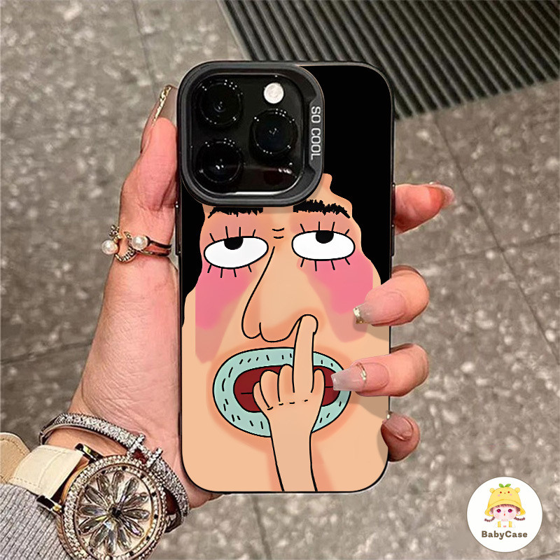 เคสไอโฟน11 สำหรับ iPhone 15 13 11 16 14 12 Pro Max 7 16 8 15 Plus XR X XS Max การ์ตูนตลกแฟชั่นผู้ชายที่น่าเกลียดปกอ่อน - รูปที่ 7