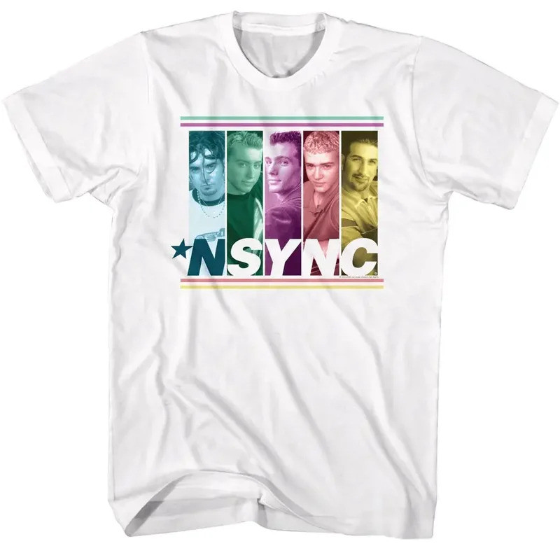 เสื้อยืดเพลง NSYNC multicolored boxes