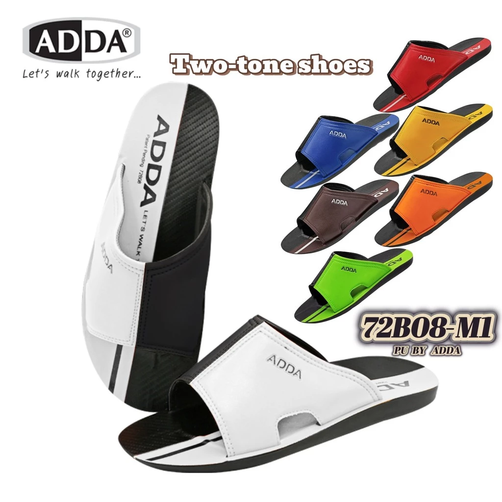 ADDA รุ่น 72B08-M1 (Size38-43)รองเท้าแตะ(PU)ดีไซน์ Two-Tone คุณภาพเหนือชั้นตอบโจทย์ทุกไลฟ์สไตล์!