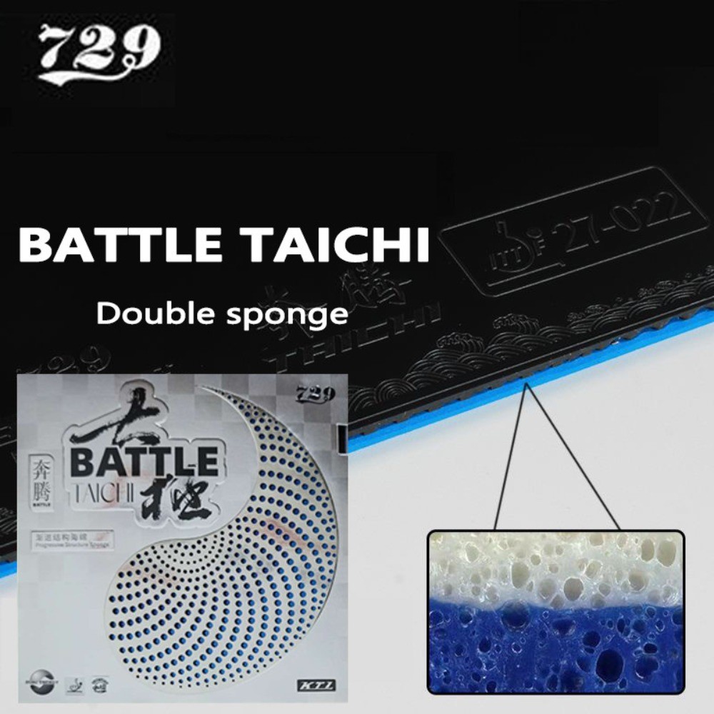 729 มิตรภาพ Battle TAICHI 2 ยางปิงปอง TAICHI Dual สี Dual กาว Gradien Sticky Professional Ping Pong Sponger