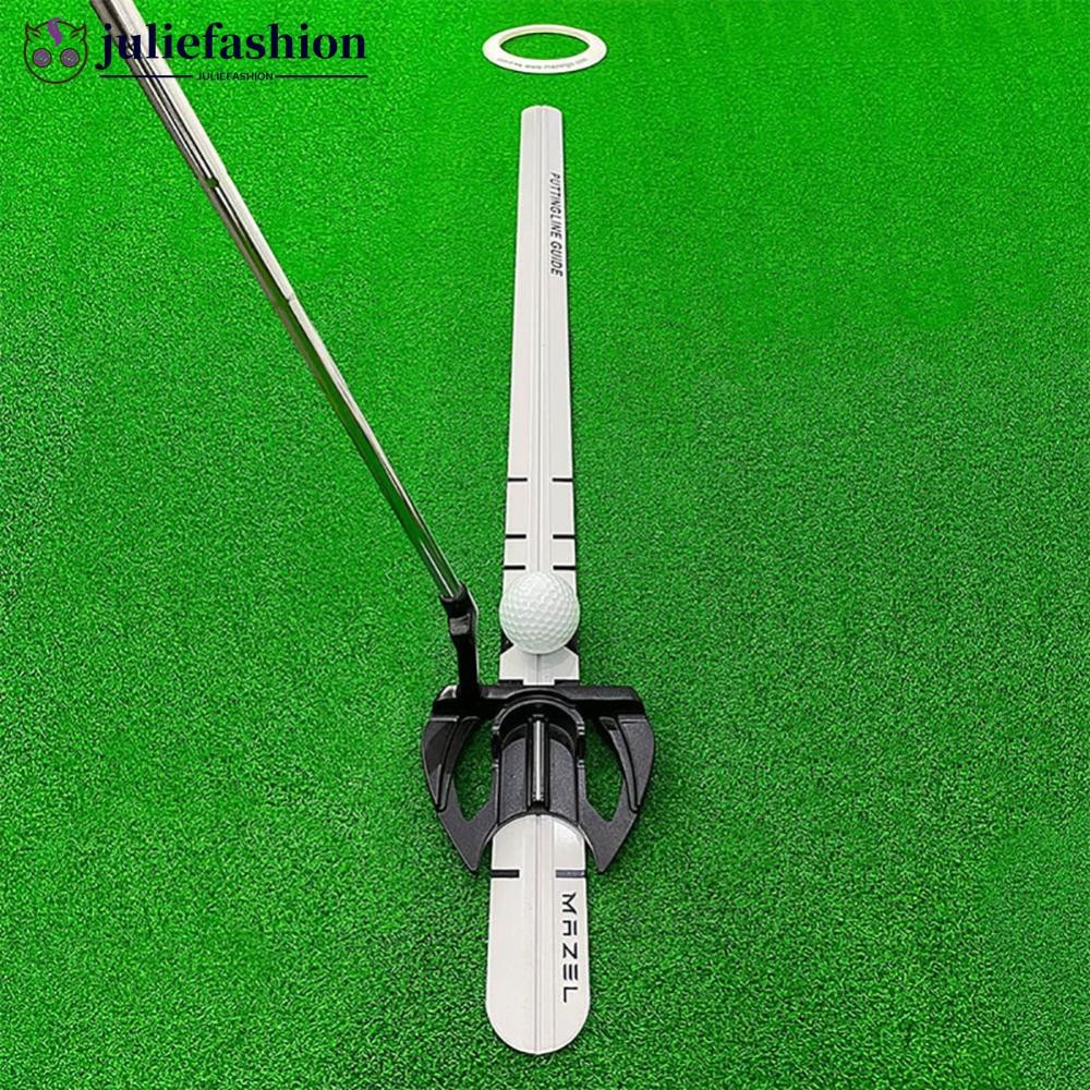 JULIEFASHION Golf Putter ไม้บรรทัด Putting Rod เทรนเนอร์การสอน Track คู่มือที่ถูกต้องไม้บรรทัดอุปกรณ์กอล์ฟ G9R7