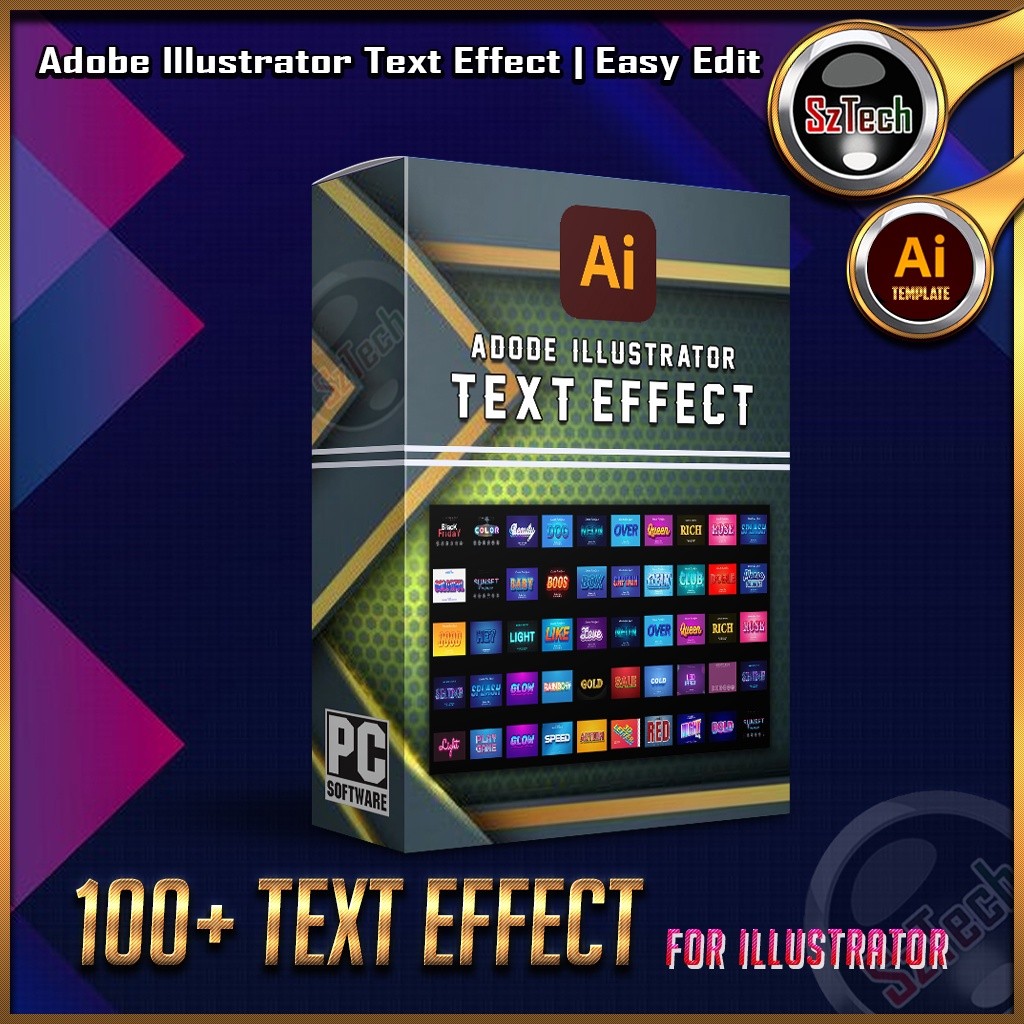 100+ Text Effect for Adobe Illustrator🔥Easy Edit🔥Big Pack🔥Text Effect 2022🔥