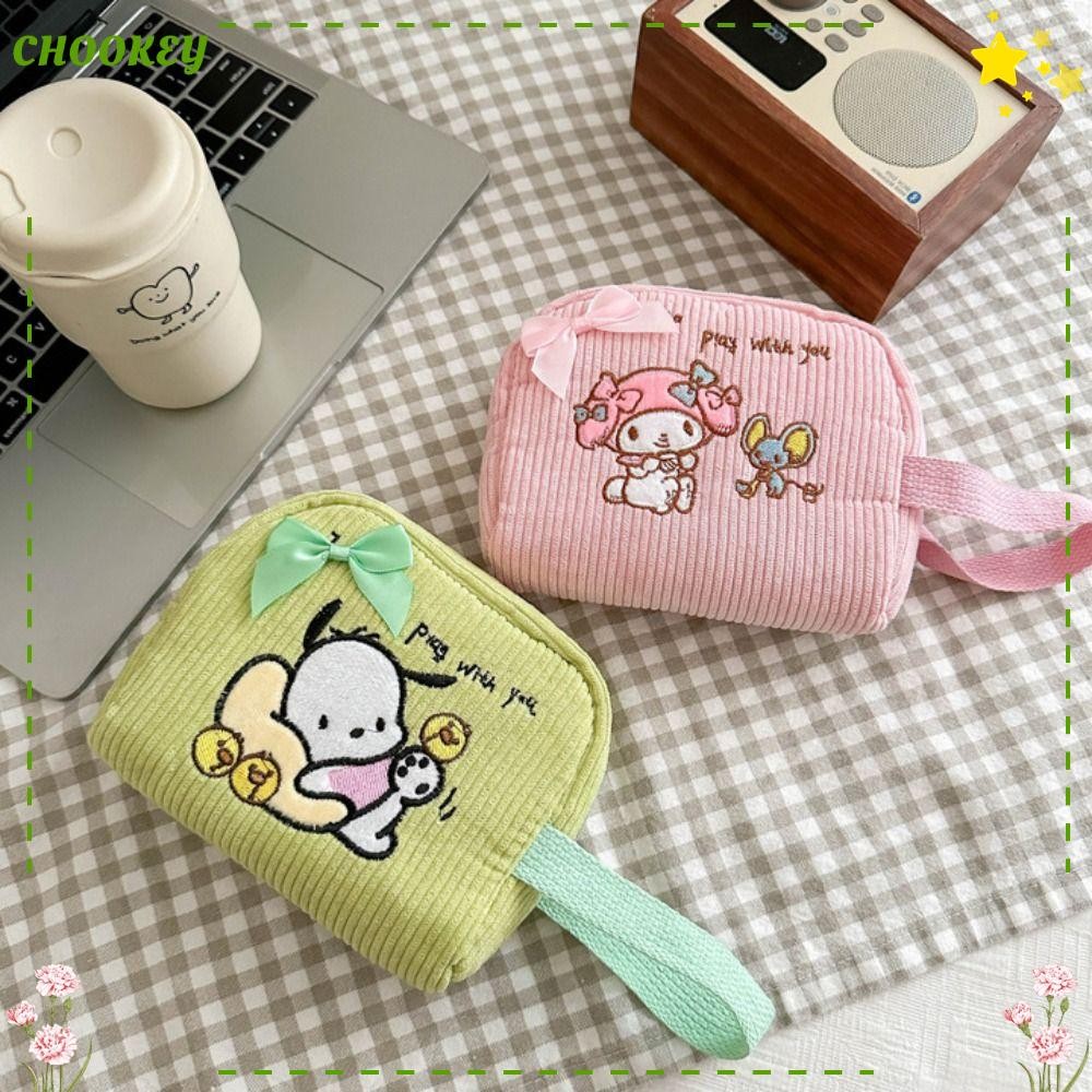 Chookey กระเป๋าลิปสติก, กระเป๋าใส่เหรียญ Sanrio Kuromi My Melody Pochacco, กระเป๋าเก็บตุ๊กตา Cinnamoroll