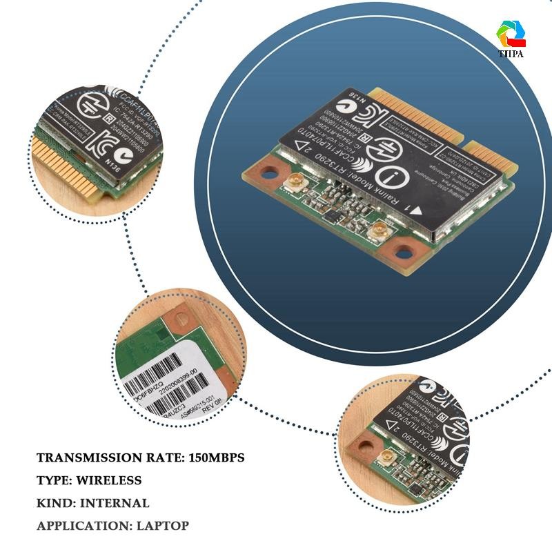 150mbps 2.4Ghz RT3290 802.11B/G ไร้สาย Wlan WIFI + บลูทูธ BT 3.0 Half Mini PCI-E Card สําหรับ CQ58 M6 4445S DV4 .paudnefth