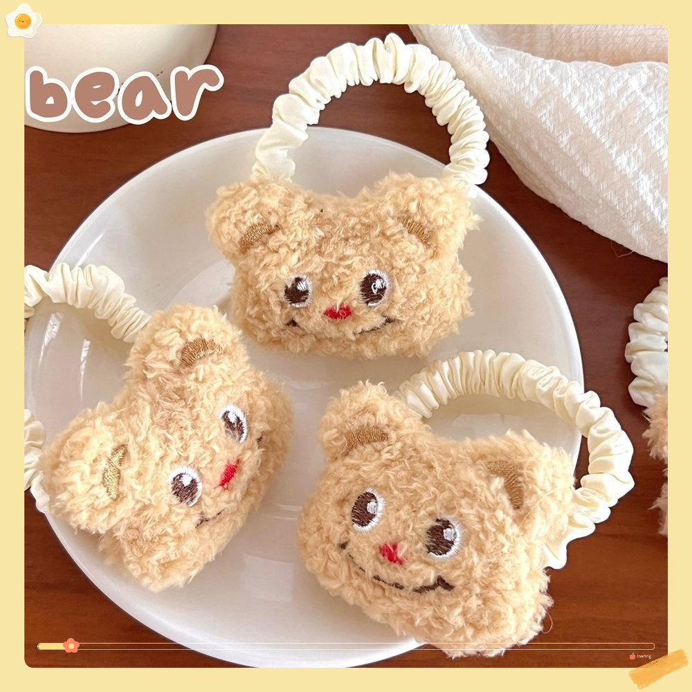 น่ารักตุ๊กตาหมีตุ๊กตายางรัดผมยางรัดการ์ตูนผมหางม้าอุปกรณ์ผม